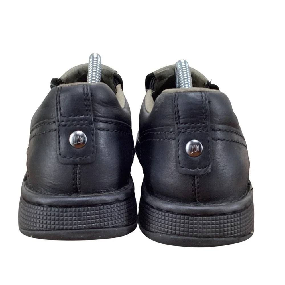 Merrell World Legend Shoes Men 9.5 Black Leather Slip On Pebbled Stollen J45053